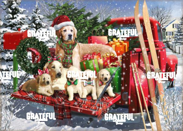 Golden Retriever Xmas puzzle 2a