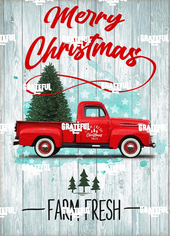 Pickup red classic xmas puzzle 2