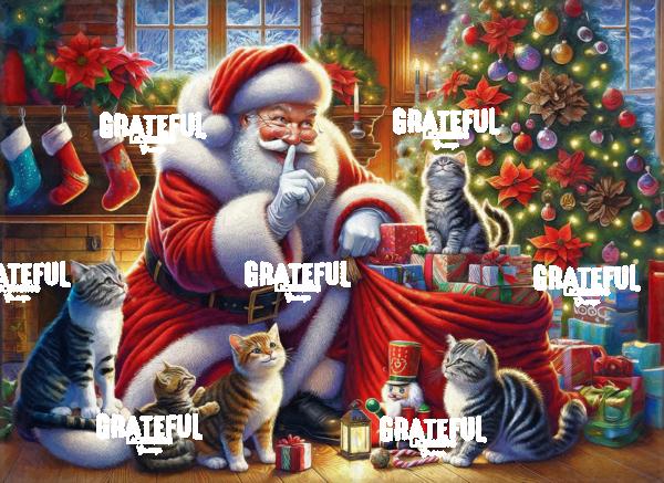 RT205 Santa Gift And Cats