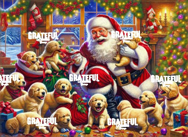 RT206 Santa Gift And Golden Pets A