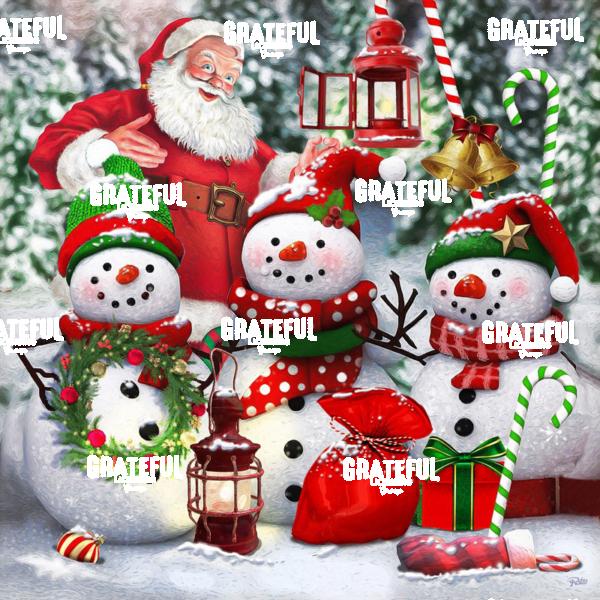 RT129PT Snowman Santa Xmas A
