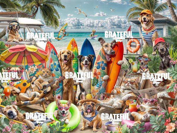RT288 Dogs And Cats Beach