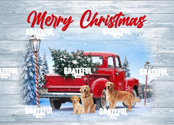 Pickup red classic xmas puzzle 1b