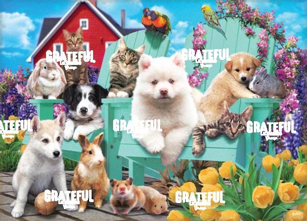 Animals on bench puzzle 2