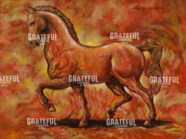 Leonardo's Horse in Red