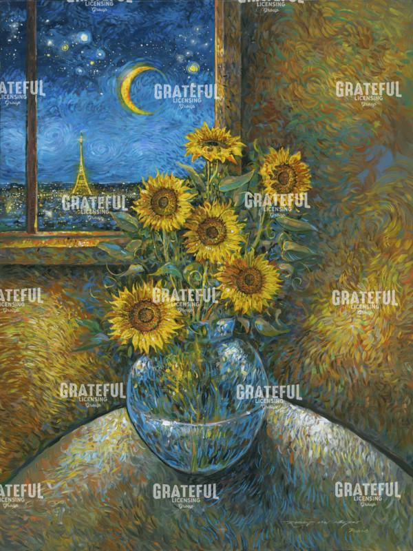 Sunflowers and the Paris Night