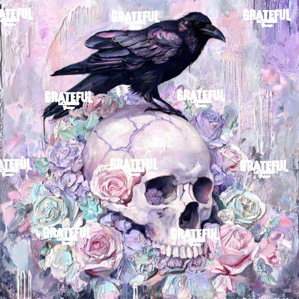 Pastel Raven Skull