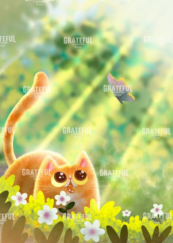 Cat and Butterfly