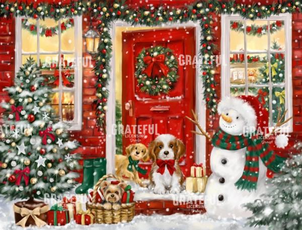 Christmas Red Door