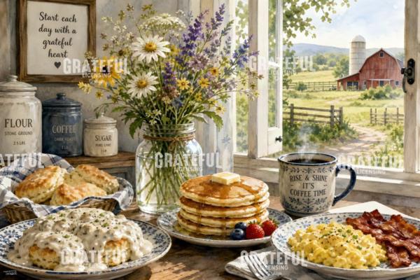 A Country Breakfast Watercolor