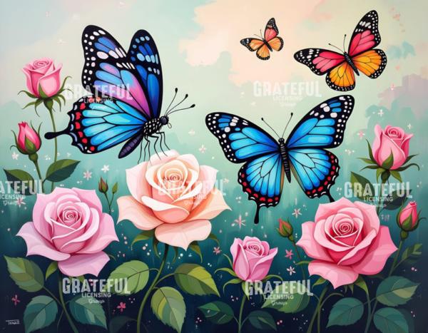 Roses and Butterflies